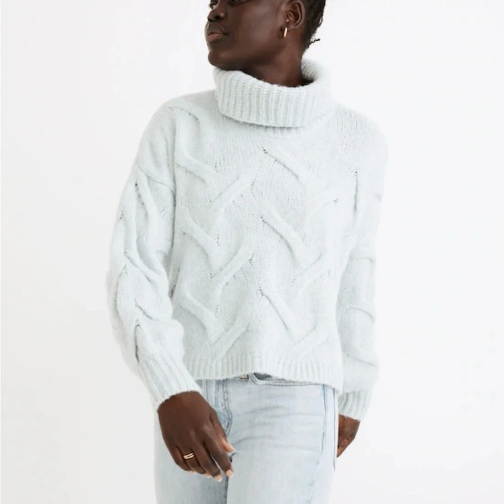 Madewell Light blue Turtleneck Sweater - Picture 2 of 4
